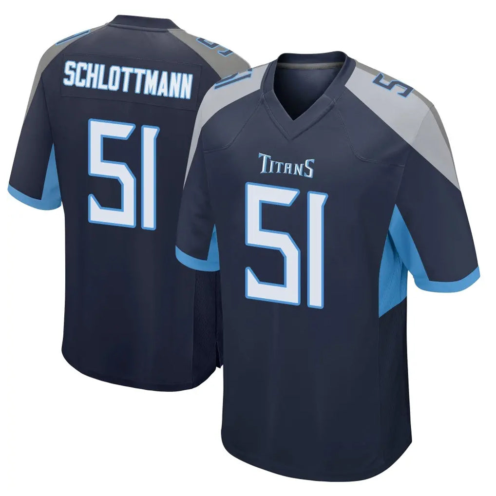 T.Titans #51 Austin Schlottmann Player Navy Home Game BALCE Stitched Jerseys