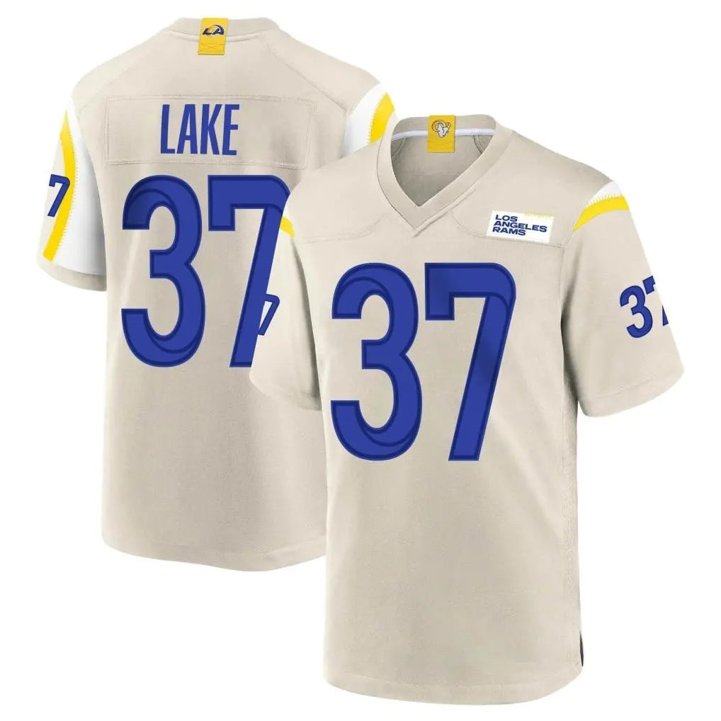 LA.Rams #37 Quentin Lake Player Bone Home Game BALCE Stitched Jerseys
