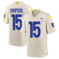 LA.Rams #15 Ty Simpson Player Bone Home Game BALCE Stitched Jerseys