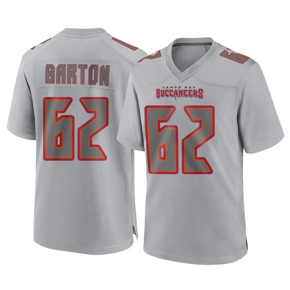 TB.Buccaneers #62 Graham Barton Player Gray Atmosphere Fashion Home Game BALCE Stitched Jerseys