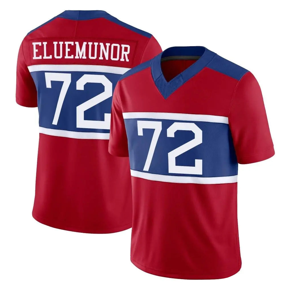 NY.Giants #72 Jermaine Eluemunor Player Red Century Vapor F.U.S.E. Home Game BALCE Stitched Jerseys