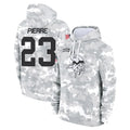 M.Vikings #23 James Pierre Player Arctic Camo Salute to Service Pullover Hoodies Limited Game BALCE Stitched Jerseys