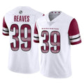 W.Commanders #39 Jeremy Reaves Player White Limited Vapor Home Game BALCE Stitched Jerseys