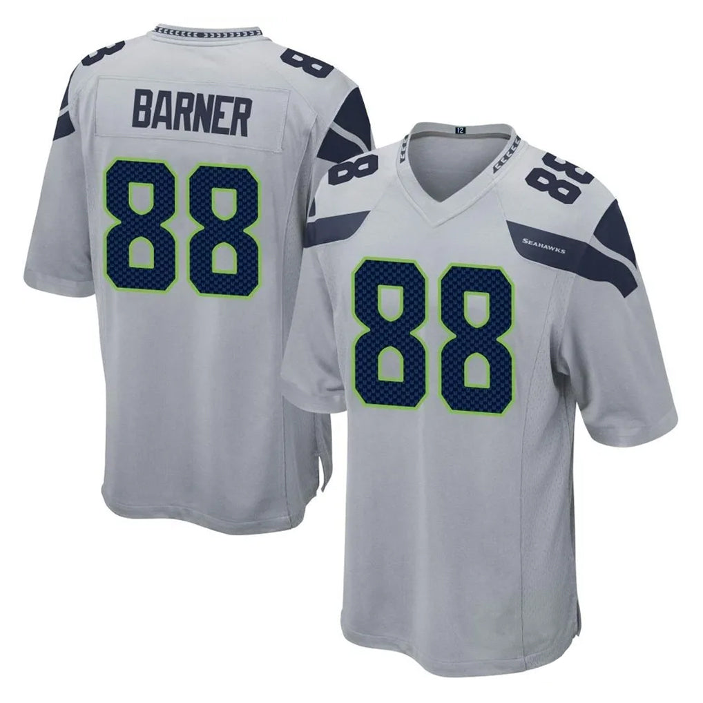 S.Seahawks #88 AJ Barner Player Gray Home Game BALCE Stitched Jerseys