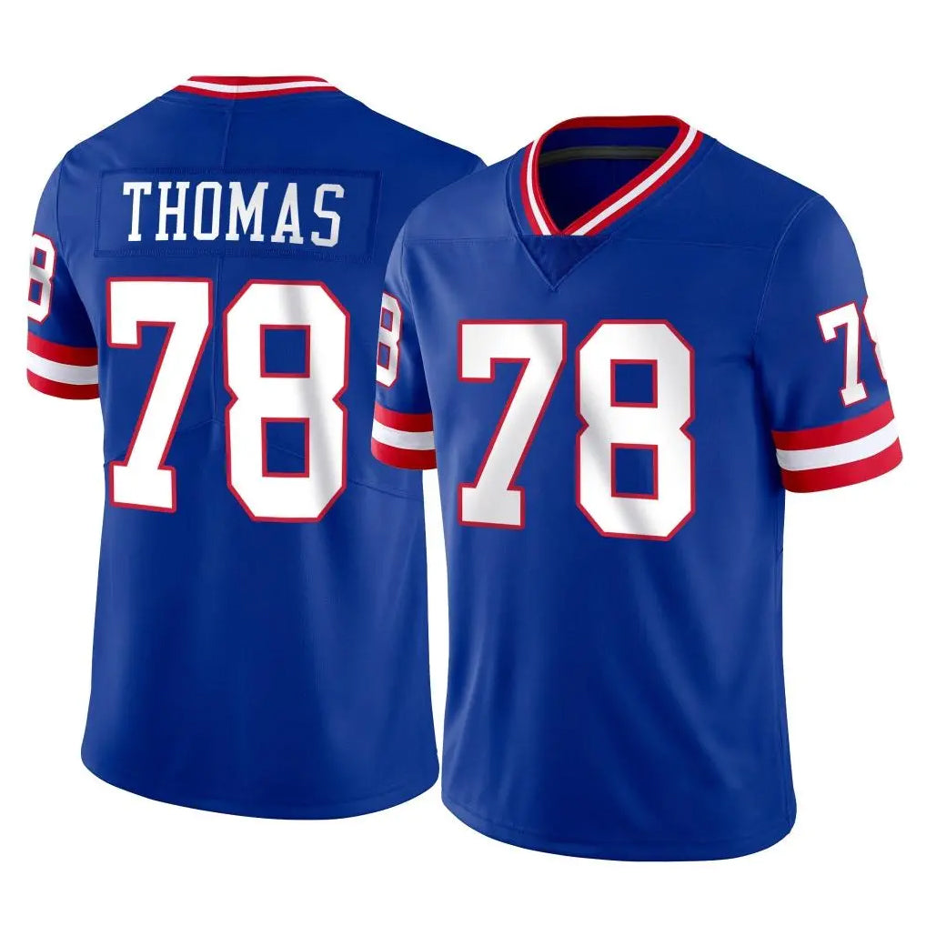 NY.Giants #78 Andrew Thomas Player Royal Classic Vapor Home Game BALCE Stitched Jerseys