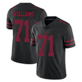 SF.49ers #71 Trent Williams Player Black Alternate Limited Vapor Untouchable Home Game BALCE Stitched Jerseys