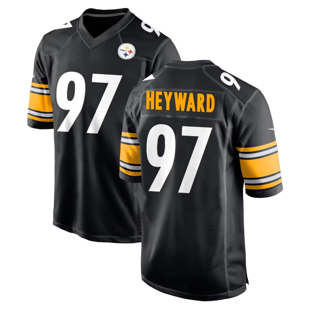 P.Steelers #97 Cameron Heyward Player Black Home Game BALCE Stitched Jerseys