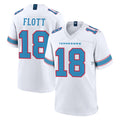 T.Titans #18 Cor'Dale Flott Player White 2026 Game Home BALCE Stitched Jerseys