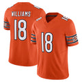 C.Bears #18 Caleb Williams Player Orange Vapor F.U.S.E. Limited Home Game BALCE Stitched Jerseys