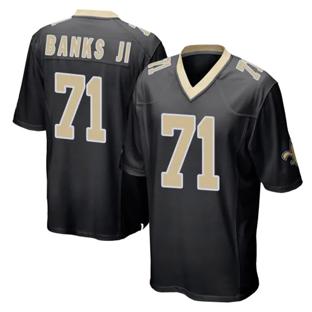 NO.Saints #71 Kelvin Banks Jr. Player Black Home Game BALCE Stitched Jerseys