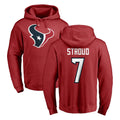 H.Texans #7 CJ Stroud Player Red Pro Line Pullover Hoodie Limited Game BALCE Stitched Jerseys