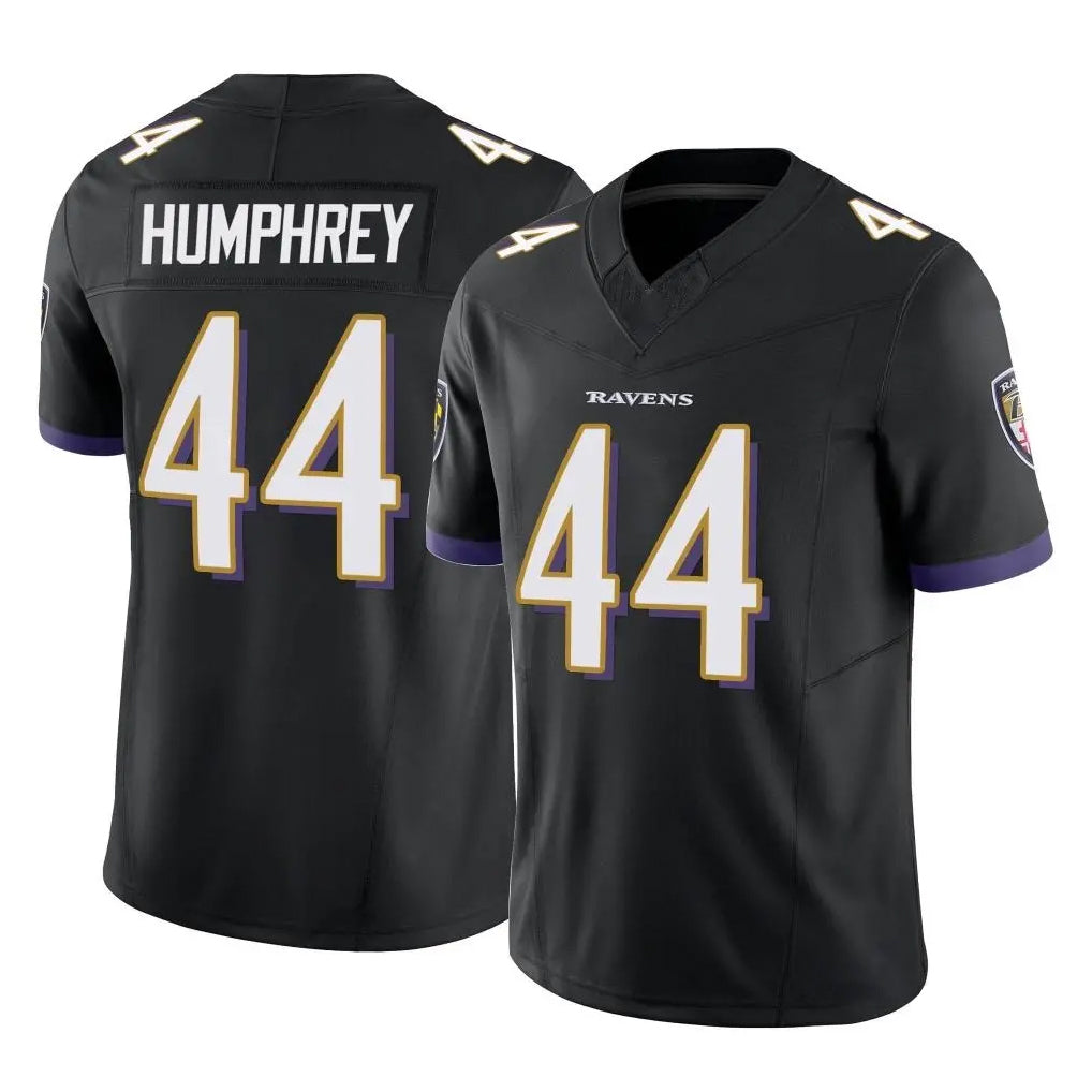 B.Ravens #44 Marlon Humphrey Player Black Vapor F.U.S.E. Limited Home Game BALCE Stitched Jerseys