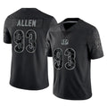 C.Bengals #93 Jonathan Allen Player Black Reflective Limited Game BALCE Stitched Jerseys