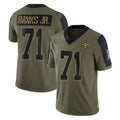 NO.Saints #71 Kelvin Banks Jr. Player Olive Salute To Service Limited Game BALCE Stitched Jerseys