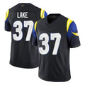 LA.Rams #37 Quentin Lake Player Black Midnight Rivalries Collection Limited Home Game BALCE Stitched Jerseys