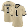 NO.Saints #1 Kool-Aid McKinstry Player Gold Home Game BALCE Stitched Jerseys