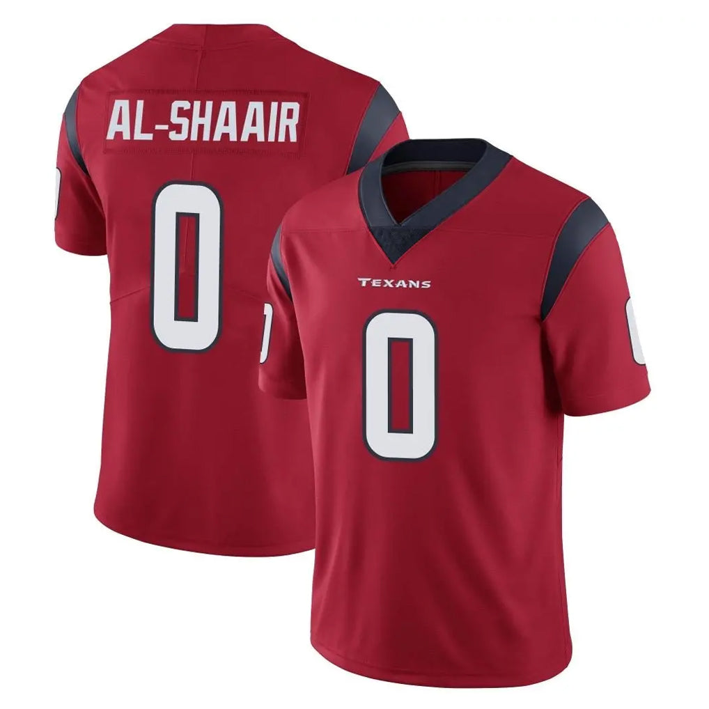 H.Texans #0 Azeez Al-Shaair Player Red Limited Vapor Untouchable Home Game BALCE Stitched Jerseys