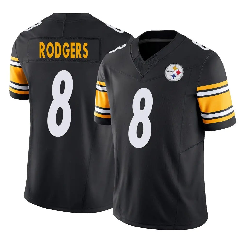 P.Steelers #8 Aaron Rodgers Player Black Limited Vapor F.U.S.E. Home Game BALCE Stitched Jerseys