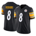 P.Steelers #8 Aaron Rodgers Player Black Limited Vapor F.U.S.E. Home Game BALCE Stitched Jerseys
