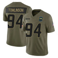 LA.Chargers #94 Dalvin Tomlinson Player Olive 2025 Salute To Service Limited Game BALCE Stitched Jerseys