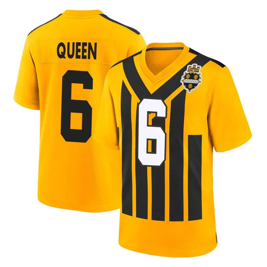 P.Steelers #6 Patrick Queen Player Gold Limited 1933 Throwback Home Game BALCE Stitched Jerseys