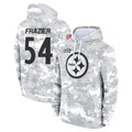 P.Steelers #54 Zach Frazier Player Arctic Camo Limited Salute to Service Pullover Hoodies Game BALCE Stitched Jerseys