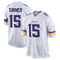 M.Vikings #15 Dallas Turner Player White Home Game BALCE Stitched Jerseys