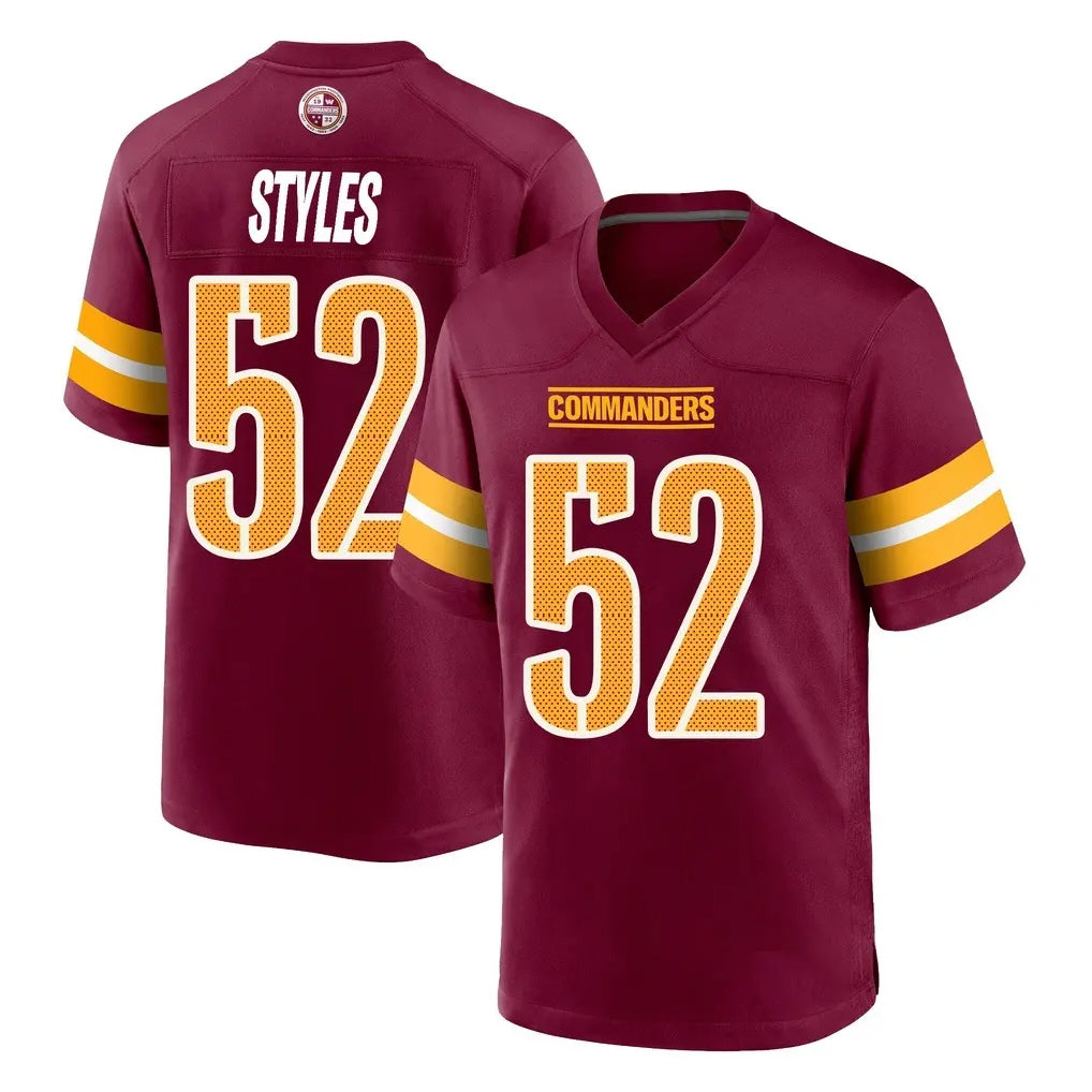 W.Commanders #52 Sonny Styles Player Burgundy Home Game BALCE Stitched Jerseys