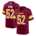 W.Commanders #52 Sonny Styles Player Burgundy Home Game BALCE Stitched Jerseys