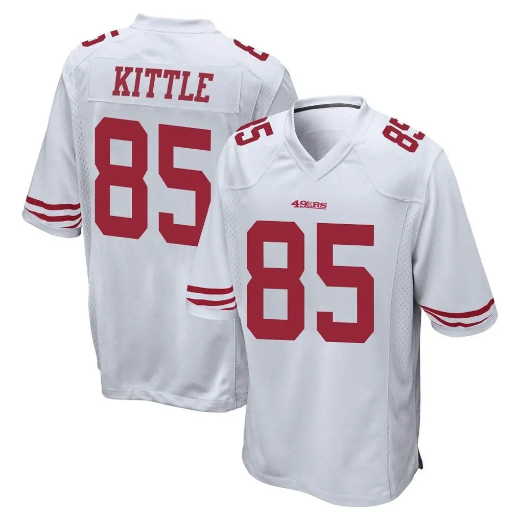 SF.49ers #85 George Kittle Player White Home Game BALCE Stitched Jerseys