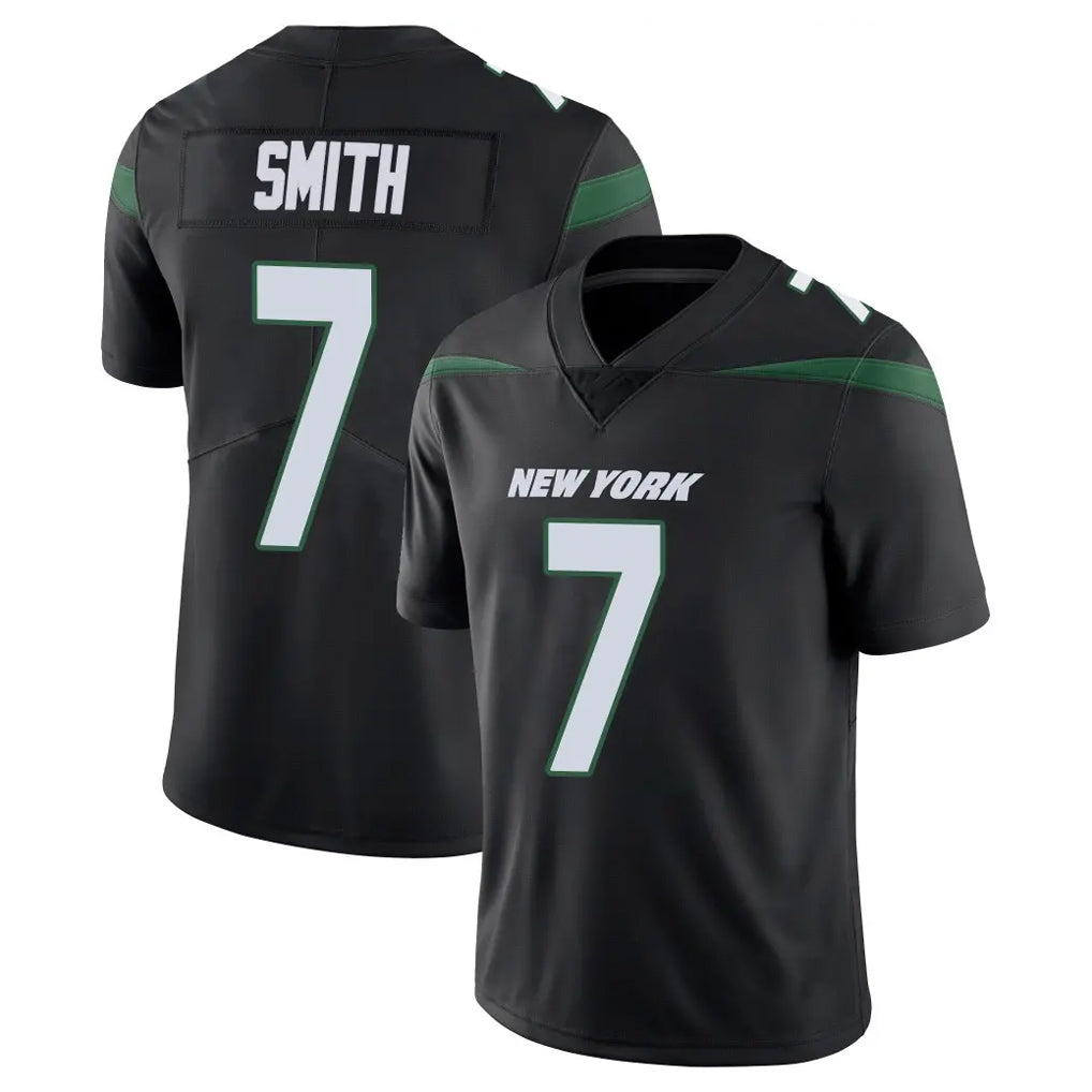 NY.Jets #7 Geno Smith Player Stealth Black Limited Vapor Home Game BALCE Stitched Jerseys