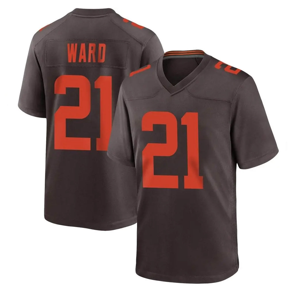 C.Browns #21 Denzel Ward Player Brown Alternate Home Game BALCE Stitched Jerseys