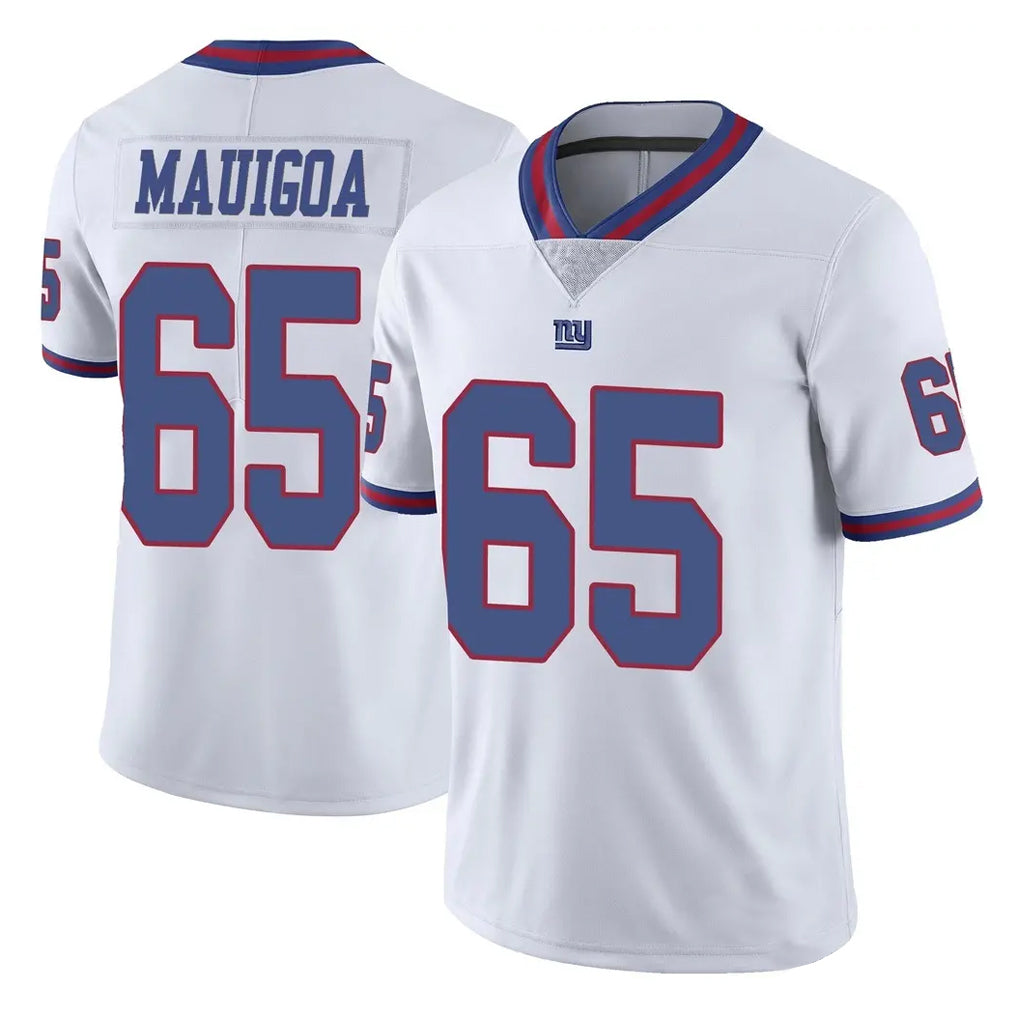 NY.Giants #65 Francis Mauigoa Player White Color Rush Home Game BALCE Stitched Jerseys
