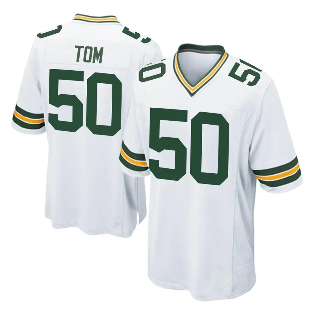 GB.Packers #50 Zach Tom Player White Home Game BALCE Stitched Jerseys