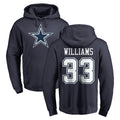 D.Cowboys #33 Javonte Williams Player Navy Pullover Hoodies Limited BALCE Stitched Jerseys