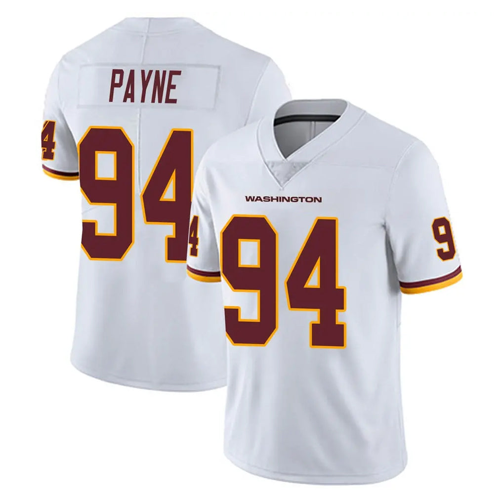 W.Commanders #94 Daron Payne Player White Limited Vapor Untouchable Home Game BALCE Stitched Jerseys