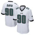 P.Eagles #90 Jordan Davis Player White Home Game BALCE Stitched Jerseys