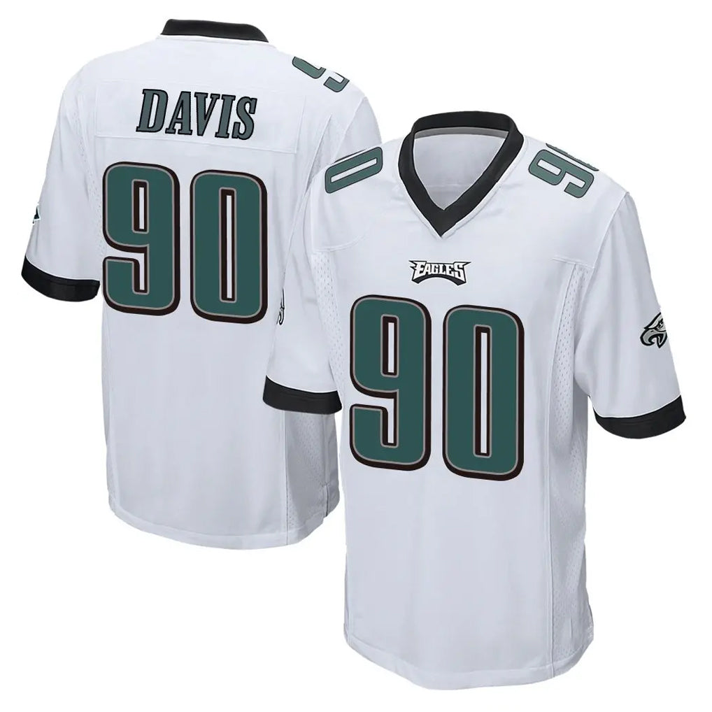 P.Eagles #90 Jordan Davis Player White Home Game BALCE Stitched Jerseys
