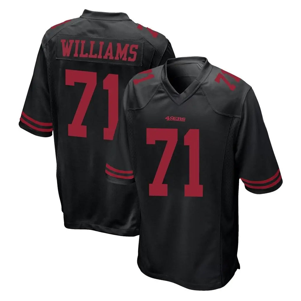 SF.49ers #71 Trent Williams Player Black Alternate Home Game BALCE Stitched Jerseys