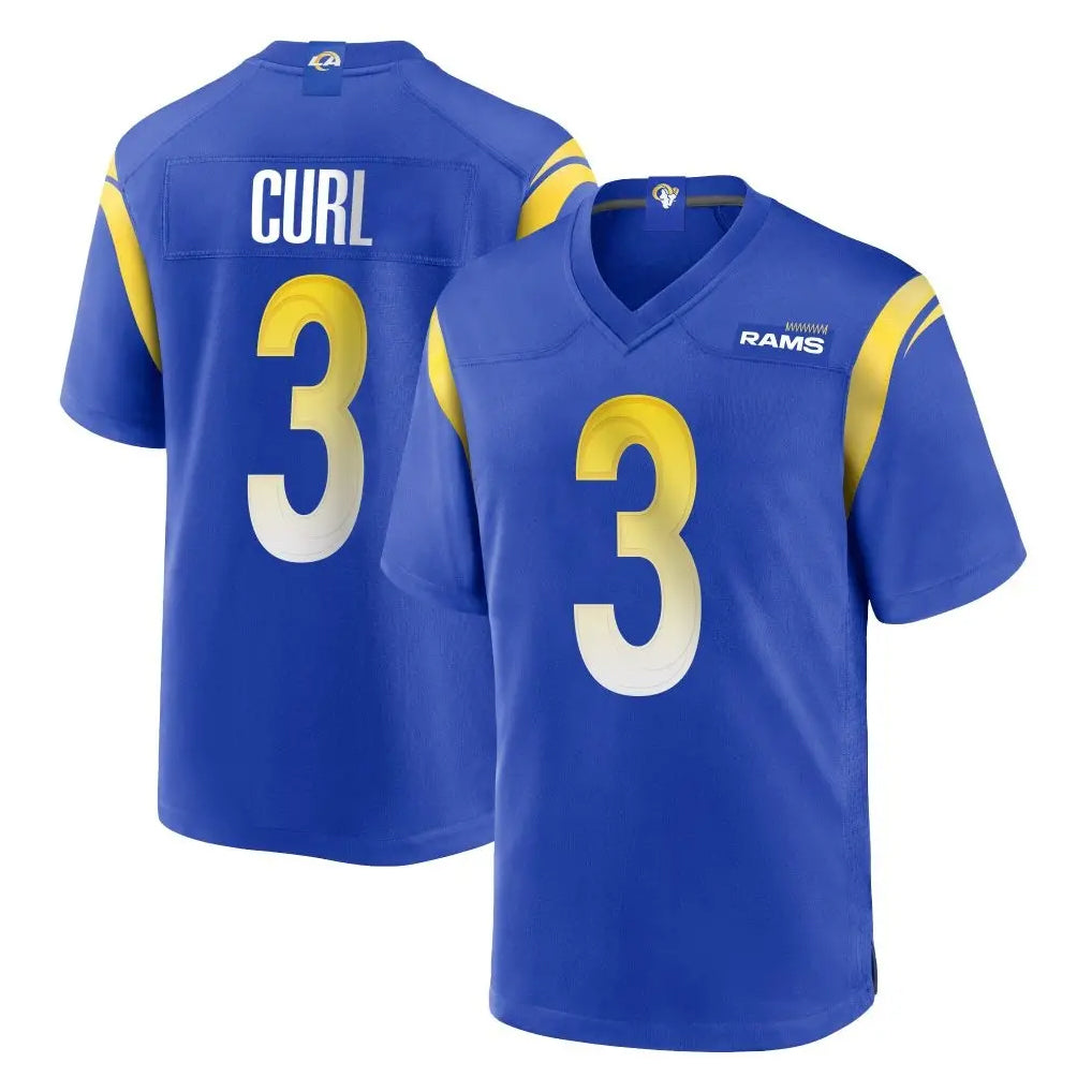 LA.Rams #3 Kam Curl Player Royal Home Game BALCE Stitched Jerseys