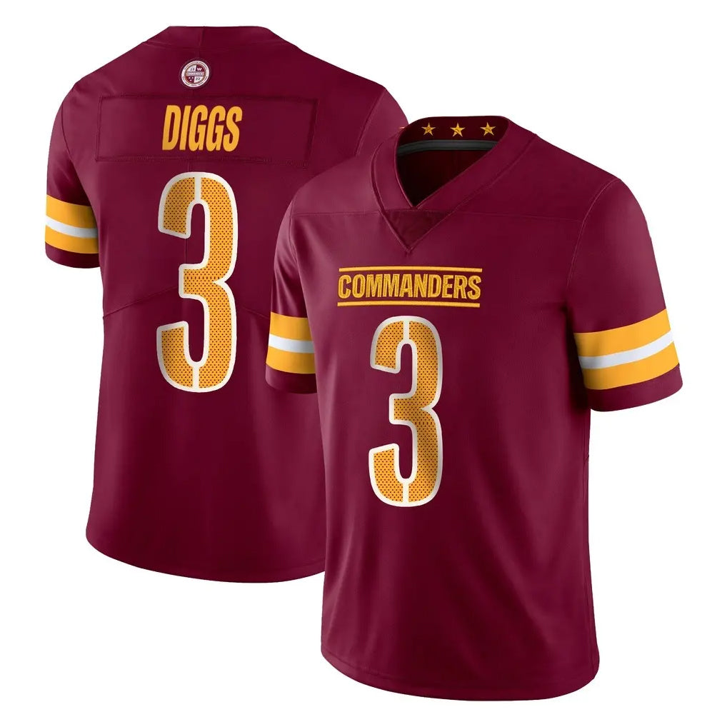 W.Commanders #3 Stefon Diggs Player Burgundy Limited Vapor Home Game BALCE Stitched Jerseys