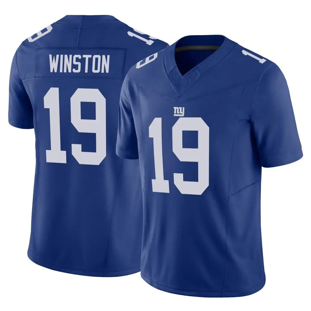 NY.Giants #19 Jameis Winston Player Royal Limited Vapor F.U.S.E. Home Game BALCE Stitched Jerseys
