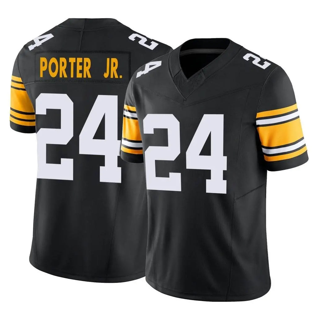 P.Steelers #24 Joey Porter Jr. Player Black Limited Alternate Vapor F.U.S.E. Home Game BALCE Stitched Jerseys