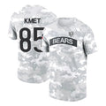 C.Bears #85 Cole Kmet Player Arctic Camo Salute to Service Performance T-Shirt Limited BALCE Stitched Jerseys