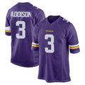 M.Vikings #3 Jordan Addison Player Purple Home Game BALCE Stitched Jerseys