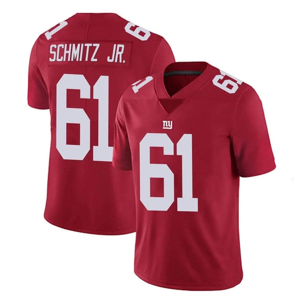 NY.Giants #61 John Michael Schmitz Jr. Player Red Limited Vapor Untouchable Home Game BALCE Stitched Jerseys