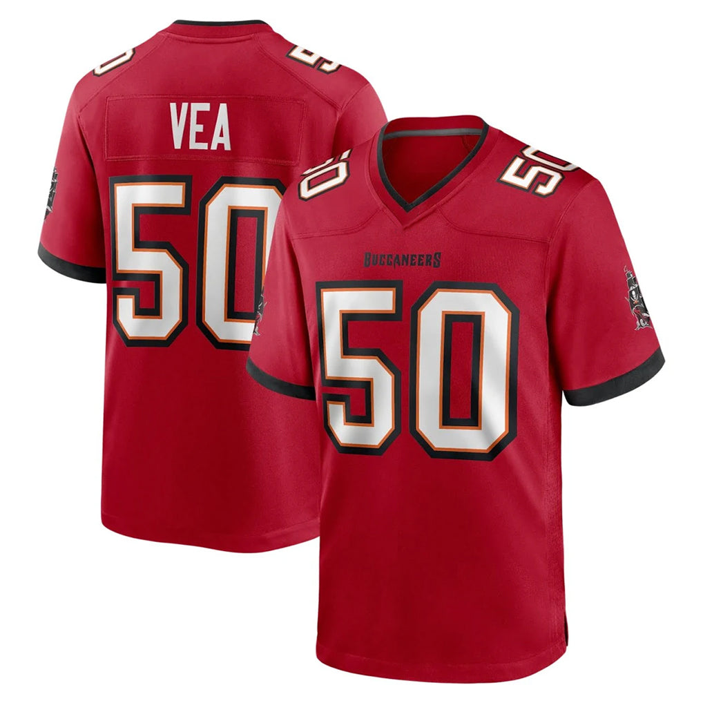 TB.Buccaneers #50 Vita Vea Player Red Home Game BALCE Stitched Jerseys