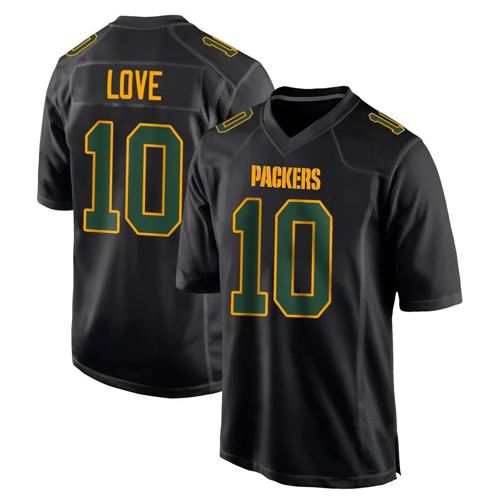 GB.Packers #10 Jordan Love Player Black Fashion Home Game BALCE Stitched Jerseys