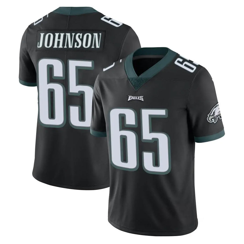 P.Eagles #65 Lane Johnson Player Black Limited Vapor Untouchable Home Game BALCE Stitched Jerseys