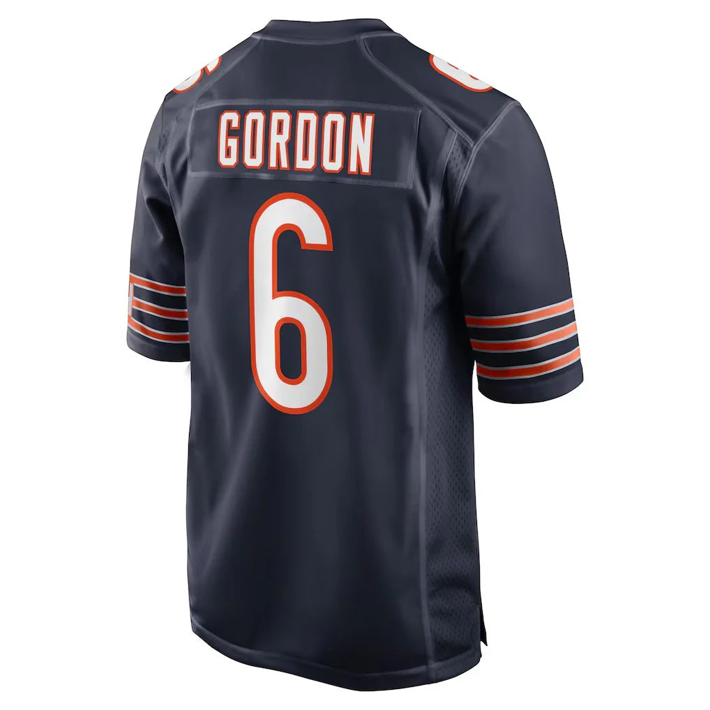 C.Bears #6 Kyler Gordon Player Navy Home Game BALCE Stitched Jerseys